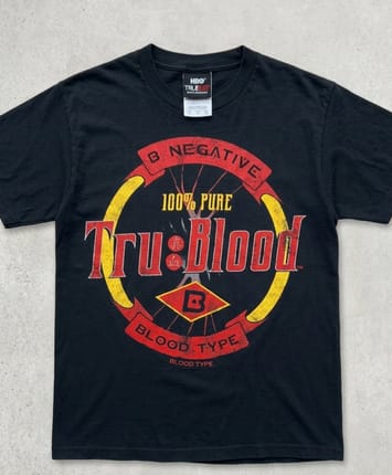 Vintage Y2KHBO True Blood "B Negative 100% Pure" Graphic Tee