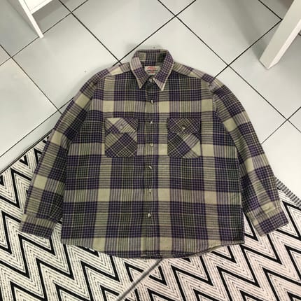 VINTAGE 90s LEVIS OUTDOOR ALASKA SHIRT HEAVY FLANNEL