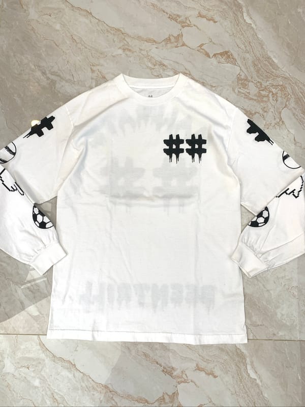 Ben Thrill Spellout Long Sleeve White, foto 3