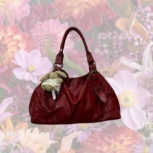 Vintage Y2K Hobo bag Wanita red