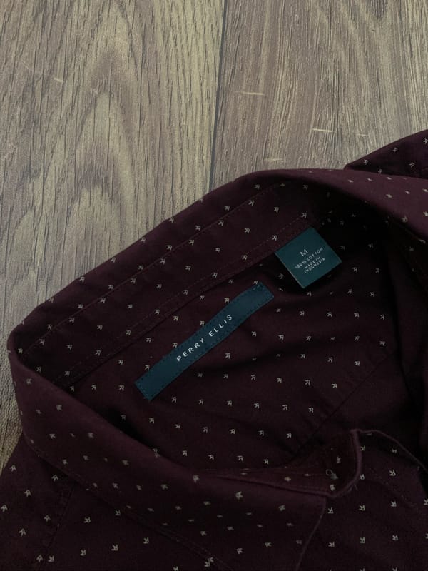 Kemeja PERRY ELLIS Branded Short Sleeve, foto 4