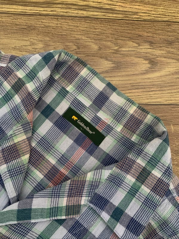 Kemeja GOLDEN BEAR Branded Gingham Short Sleeve, foto 4