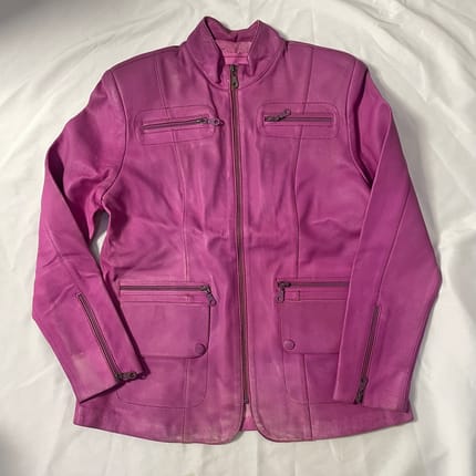 Original Leather Jacket- Jaket Kulit Wanita Pink