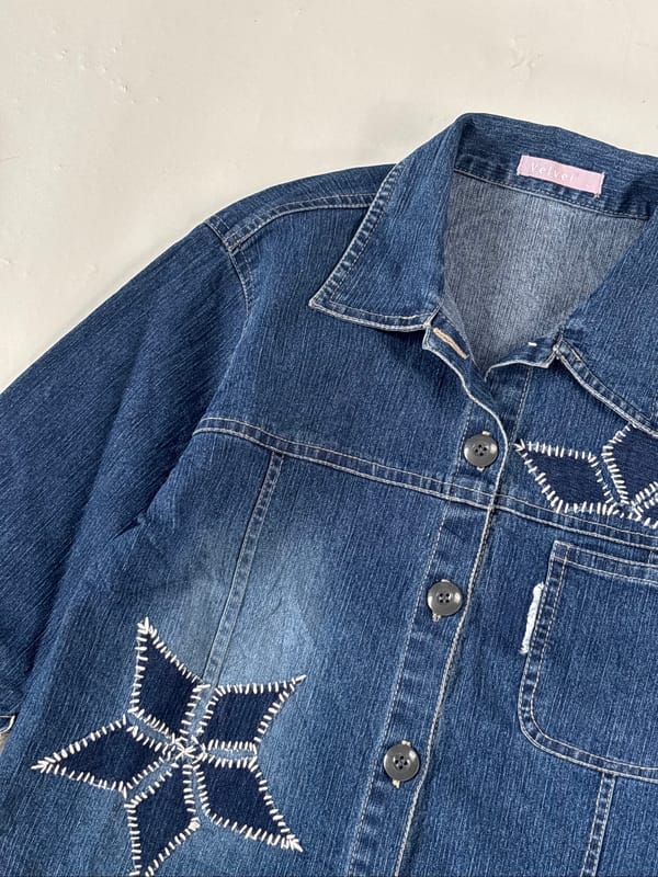 🎀 Denim Embroidery Jacket OH68 🎀, foto 5