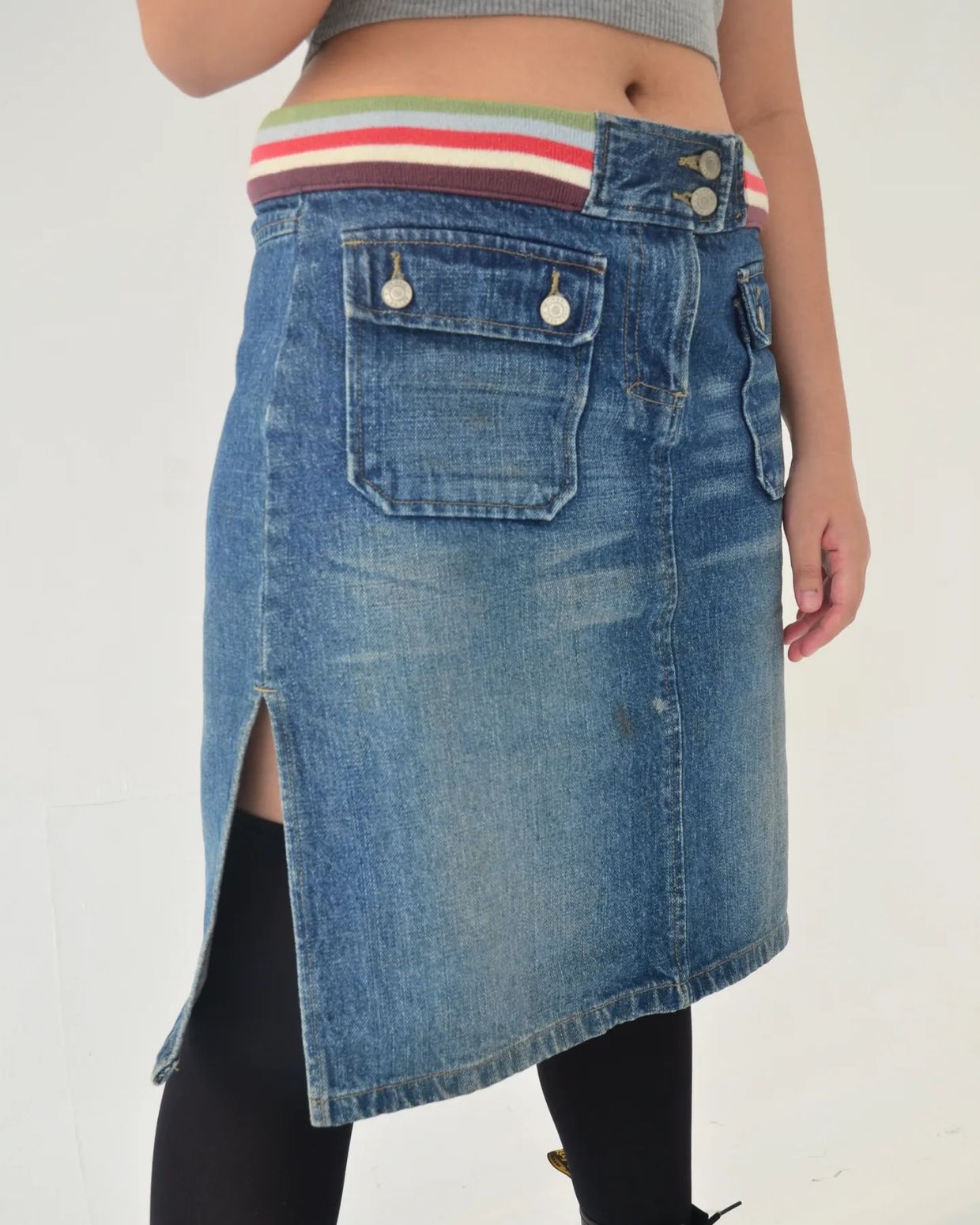Y2K Skirt Wanita navy, foto 4