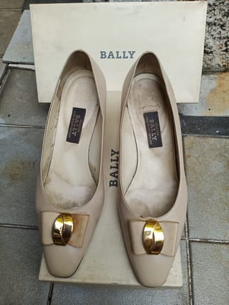Bally beige leather ladies shoes no 5,5 F