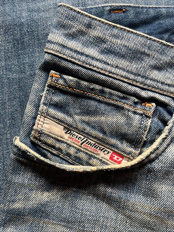 Diesel Industry Zaf Mudwash Blue Flared Jeans, foto 4