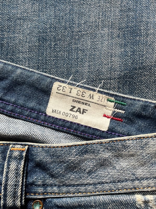Diesel Industry Zaf Mudwash Blue Flared Jeans, foto 8