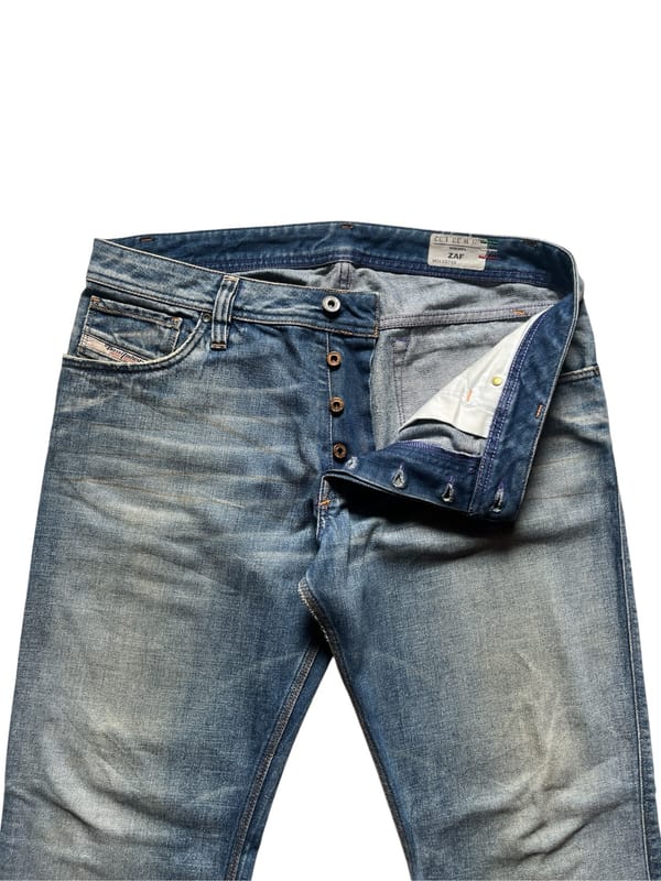Diesel Industry Zaf Mudwash Blue Flared Jeans, foto 3