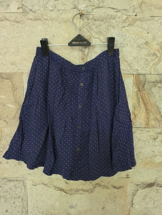 Stradivarius Rok Pendek Wanita Warna Biru Navy / Mini Skirt