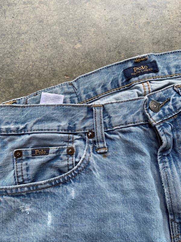 Polo Ralph Lauren The Varick Slim Distressed Patch Work Pant, foto 2