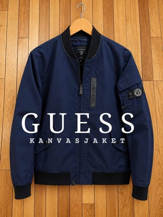 Jaket bomber navy pria guess second original