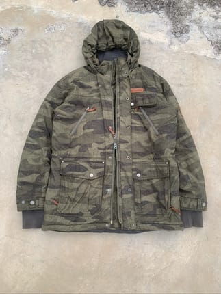Vintage Columbia Turbodown Anorak Army Jacket