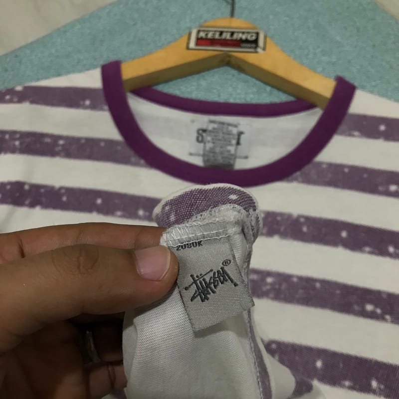 KAOS STUSSY BORDER STRIPE, foto 5