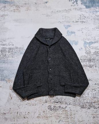 Cardigan Knit Collar Texture Valmen