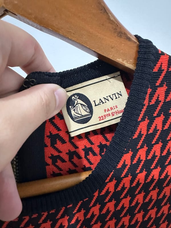 Blouse Lanvin kotak-kotak, foto 3