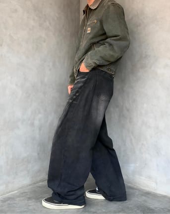 BAGGY BARREL BLACK WASHED JEANS