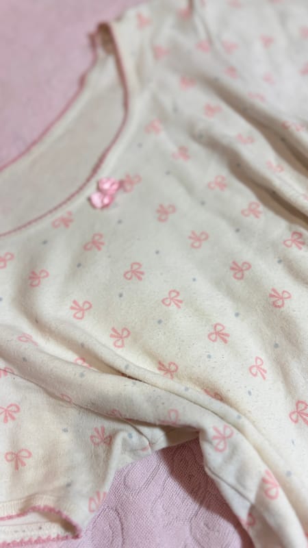 Pink Ribbon Polkadot Top 🩰, foto 2