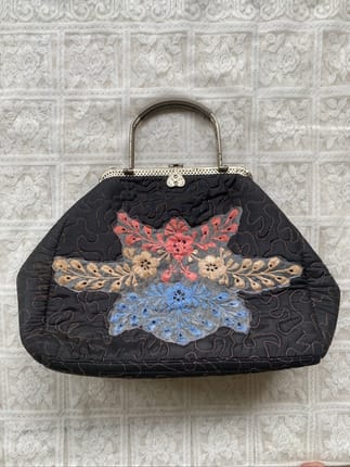 floral kisslock totebag