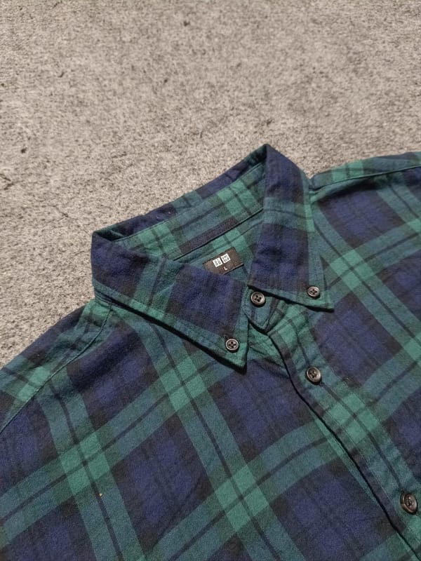 Kemeja flanel uniqlo, foto 3