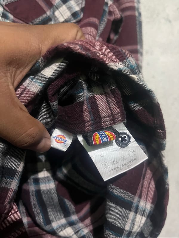 Dickies kemeja flannel plaid flannel, foto 3