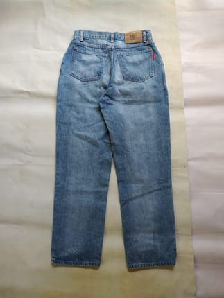 Green Wood Regular Denim Pants