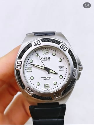 Casio Edifice Checkerboard Dial Diver 10 Bar Men's Quartz Wa