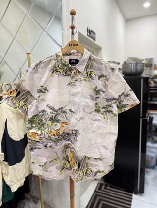 Stussy x hoffman animal print shirt