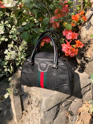 gucci gg canvas black / handbag gucci gg canvas black