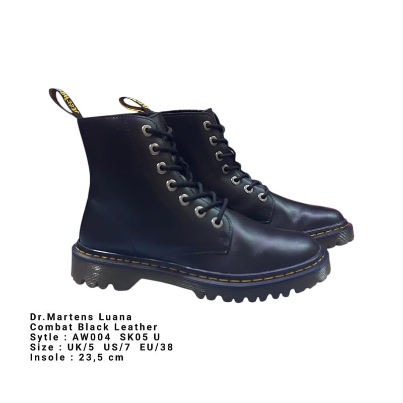 Martens Casual Boots Wanita black Preloved