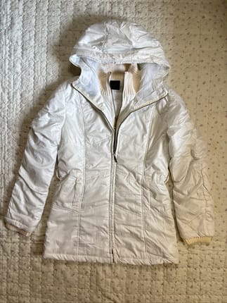 sky bomber puffer jacket white winter