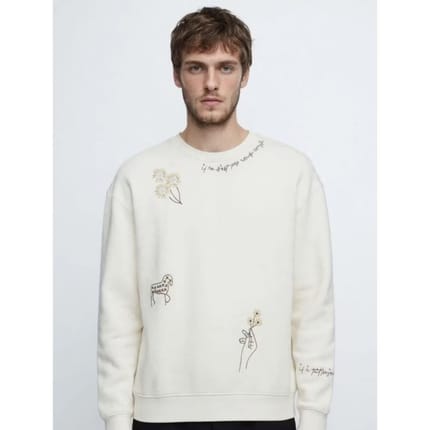 Sweater zara embroidery