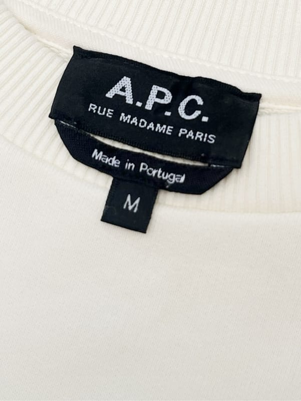 A.P.C Adam Beige Logo Print Sweatshirts, foto 9
