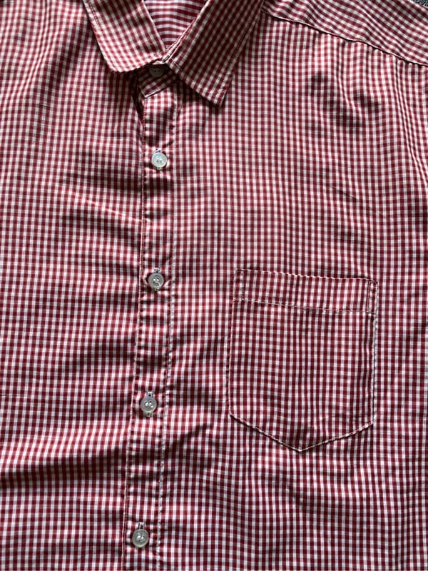 Kemeja Shirt Plaid Red S135, foto 3