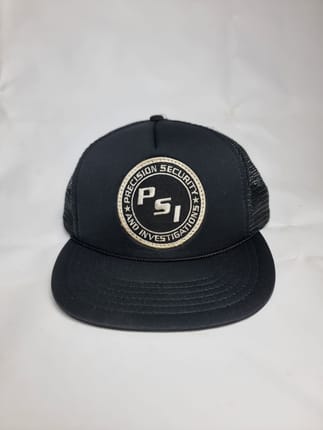 Trucker hat logo patch PSI Black
