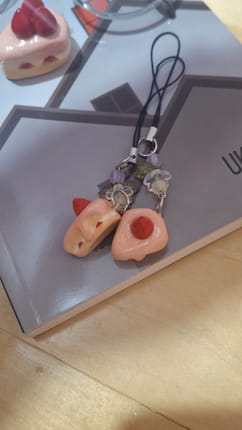 handmade clay keychain