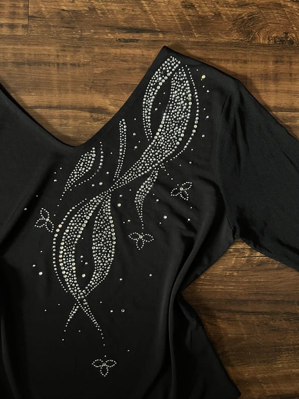 rhinestone lace ruffle y2k top, foto 2