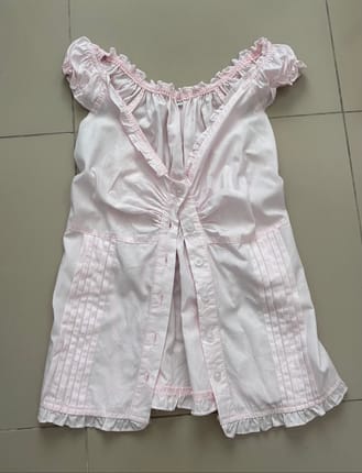 Light pink ruffle top (read desc)