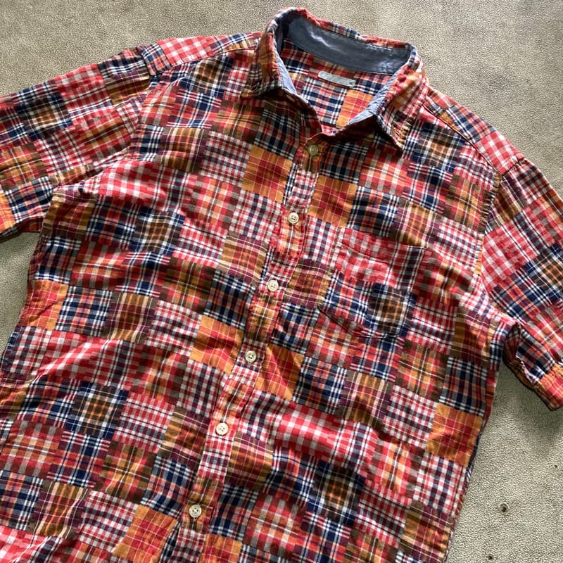GU uniqlo vinatge patchwork shirt, foto 4
