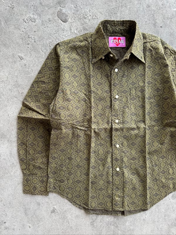 Rare Item Vintage Evisu Donna Olive Pattern Shirt, foto 2