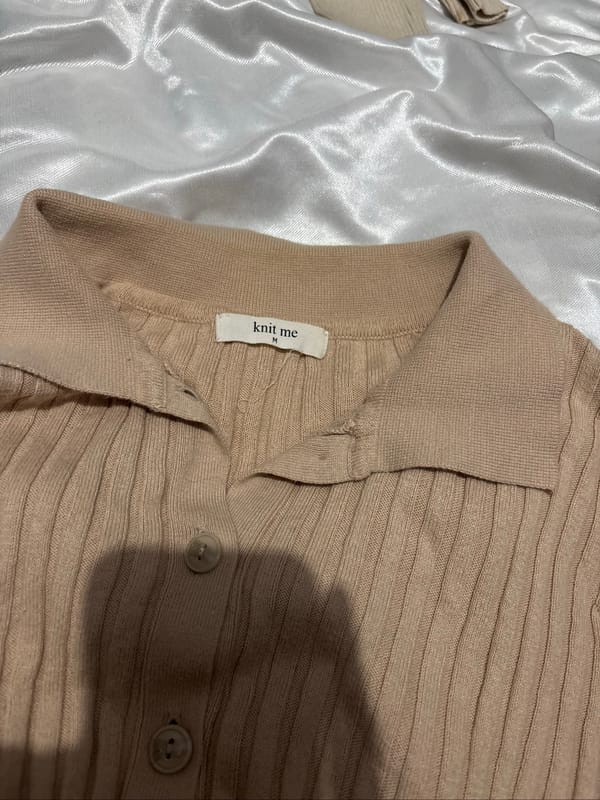 Crop Knit Cardigan Button, foto 6