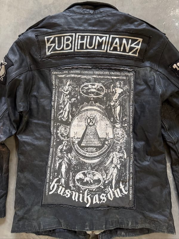 Y2k Grunge Emo Goth Punk Leather Jacket Double Layered, foto 9