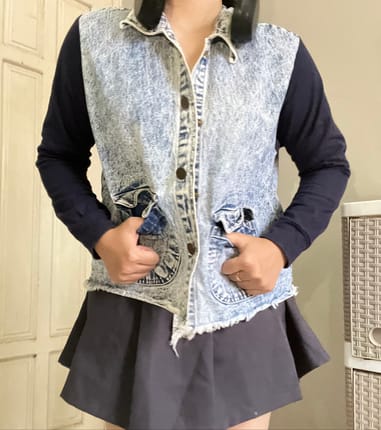 Outer Denim Semi Crop