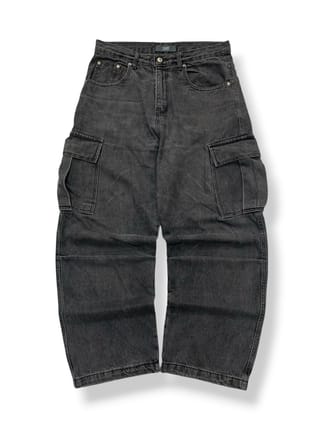 EARN Dark Grey Cargo Baggy Pants