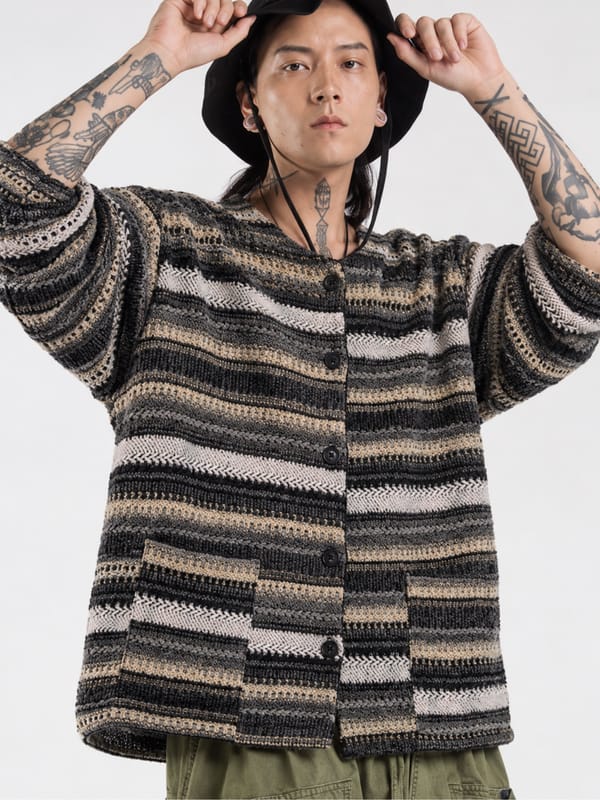 Cardigan O neck motif ba38, foto 2