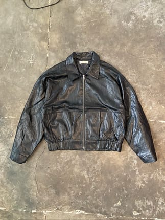 leather jacket boxy vintage work jacket bomber