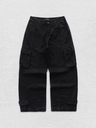 MAISON MINED BUTTON UTILITY CARGO PANTS