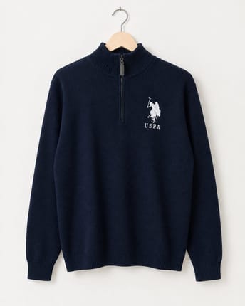 U.S. Polo Assn. Quarter Zip (atau Half Zip) Pullover Sweater