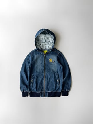 RODEO CROWNS WIDE BOWL HOODED DENIM JACKET