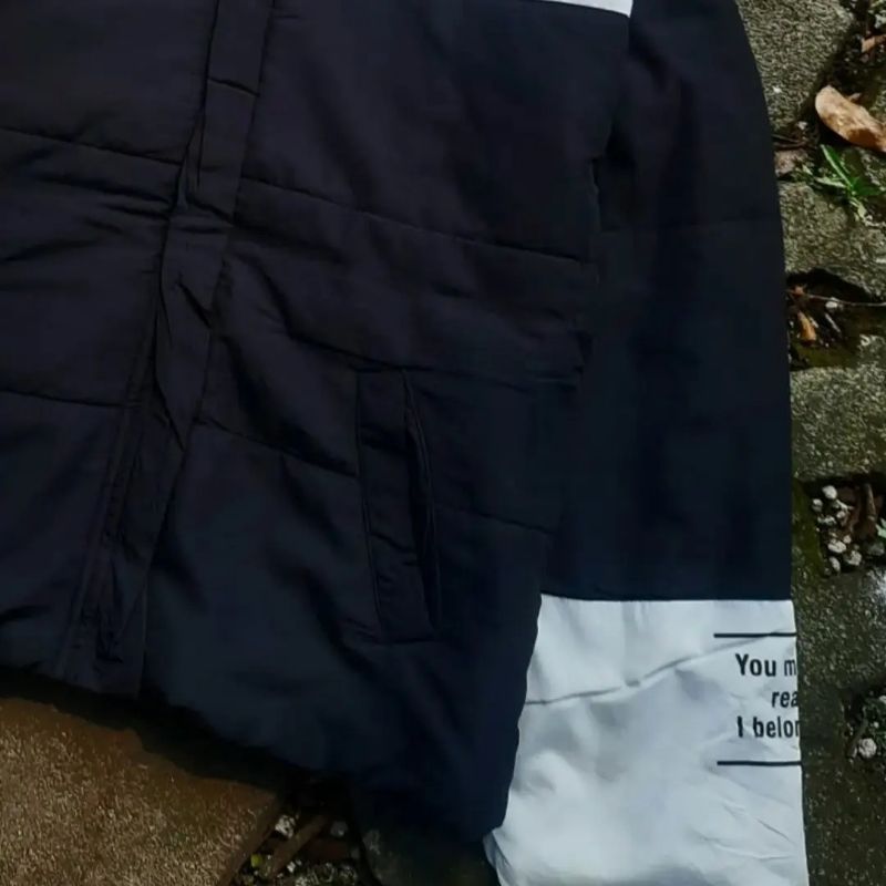 SUPER LOVERS Gorpcore Puffer jacket Pria white black, foto 3
